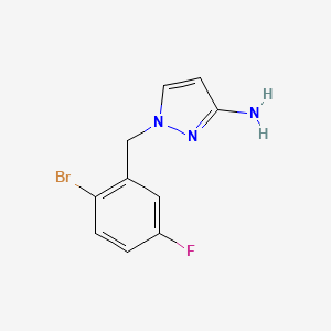molecular formula C10H9BrFN3 B13485722 1-(2-Bromo-5-fluorobenzyl)-1h-pyrazol-3-amine 