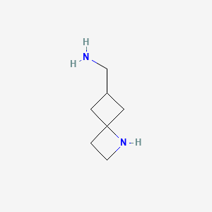 molecular formula C7H14N2 B13485730 {1-Azaspiro[3.3]heptan-6-yl}methanamine 