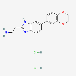 molecular formula C17H19Cl2N3O2 B13485737 2-[5-(2,3-dihydro-1,4-benzodioxin-6-yl)-1H-1,3-benzodiazol-2-yl]ethan-1-amine dihydrochloride 
