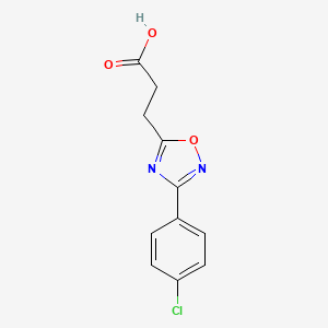 molecular formula C11H9ClN2O3 B1348576 3-[3-(4-Chlorophenyl)-1,2,4-oxadiazol-5-yl]propanoic acid CAS No. 30149-93-0