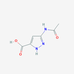 molecular formula C6H7N3O3 B13485760 3-acetamido-1H-pyrazole-5-carboxylic acid 