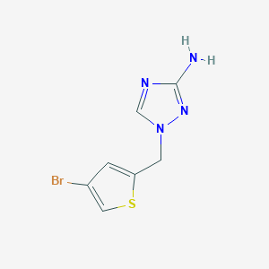 molecular formula C7H7BrN4S B13485767 1-((4-Bromothiophen-2-yl)methyl)-1h-1,2,4-triazol-3-amine 