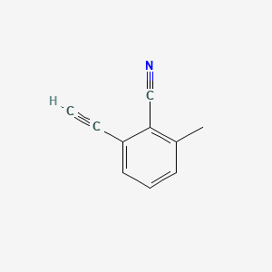 molecular formula C10H7N B13485783 2-Ethynyl-6-methylbenzonitrile 