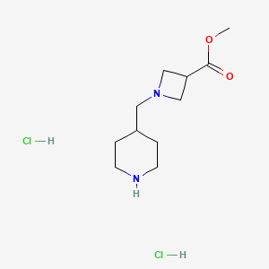 molecular formula C11H22Cl2N2O2 B13485820 Methyl 1-[(piperidin-4-yl)methyl]azetidine-3-carboxylate dihydrochloride 