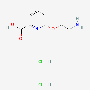 molecular formula C8H12Cl2N2O3 B13485834 6-(2-Aminoethoxy)pyridine-2-carboxylic acid dihydrochloride 