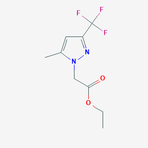 molecular formula C9H11F3N2O2 B1348584 ethyl [5-methyl-3-(trifluoromethyl)-1H-pyrazol-1-yl]acetate CAS No. 299405-24-6