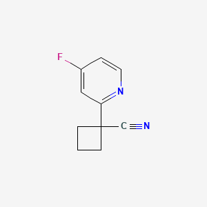 molecular formula C10H9FN2 B13485859 1-(4-Fluoropyridin-2-yl)cyclobutane-1-carbonitrile 