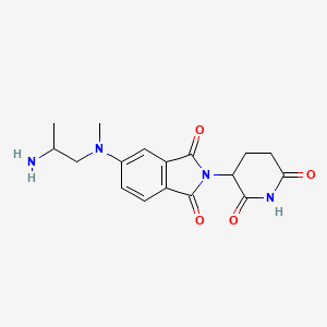 molecular formula C17H20N4O4 B13485864 5-[2-Aminopropyl(methyl)amino]-2-(2,6-dioxo-3-piperidyl)isoindoline-1,3-dione 