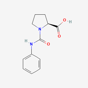 molecular formula C12H14N2O3 B1348589 1-(Anilinocarbonyl)proline CAS No. 827612-77-1