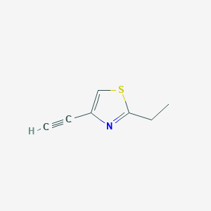 molecular formula C7H7NS B13485890 2-Ethyl-4-ethynyl-1,3-thiazole 