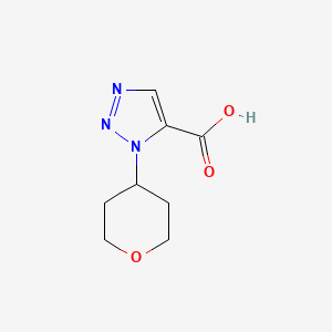 molecular formula C8H11N3O3 B13485928 1-(oxan-4-yl)-1H-1,2,3-triazole-5-carboxylic acid 