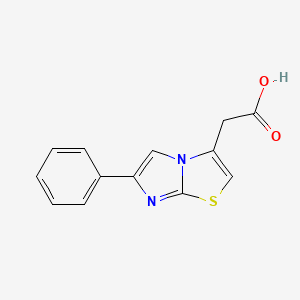 molecular formula C13H10N2O2S B1348593 (6-Phenylimidazo[2,1-b][1,3]thiazol-3-yl)acetic acid CAS No. 68347-91-1