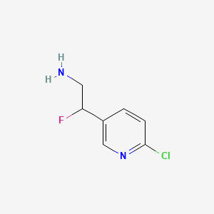 molecular formula C7H8ClFN2 B13485934 2-(6-Chloropyridin-3-yl)-2-fluoroethanamine 