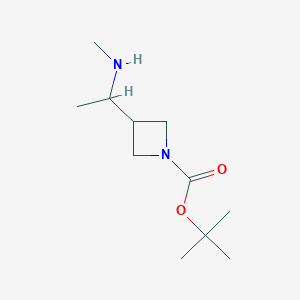 molecular formula C11H22N2O2 B13485936 tert-Butyl 3-(1-(methylamino)ethyl)azetidine-1-carboxylate 