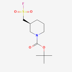 molecular formula C11H20FNO4S B13485946 tert-butyl (3S)-3-[(fluorosulfonyl)methyl]piperidine-1-carboxylate 