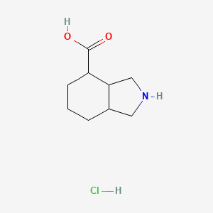 molecular formula C9H16ClNO2 B13485959 octahydro-1H-isoindole-4-carboxylic acid hydrochloride 