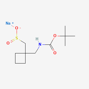 molecular formula C11H20NNaO4S B13485967 Sodium [1-({[(tert-butoxy)carbonyl]amino}methyl)cyclobutyl]methanesulfinate 