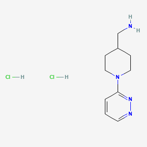 molecular formula C10H18Cl2N4 B13486005 1-[1-(Pyridazin-3-yl)piperidin-4-yl]methanamine dihydrochloride 