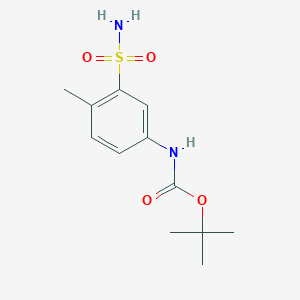 molecular formula C12H18N2O4S B13486009 Tert-butyl (4-methyl-3-sulfamoylphenyl)carbamate 