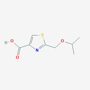 molecular formula C8H11NO3S B13486020 2-[(Propan-2-yloxy)methyl]-1,3-thiazole-4-carboxylic acid 