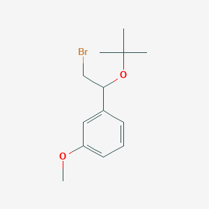 molecular formula C13H19BrO2 B13486021 1-(2-Bromo-1-(tert-butoxy)ethyl)-3-methoxybenzene 