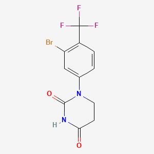 molecular formula C11H8BrF3N2O2 B13486024 1-[3-Bromo-4-(trifluoromethyl)phenyl]hexahydropyrimidine-2,4-dione 