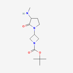 molecular formula C13H23N3O3 B13486034 Tert-butyl 3-[3-(methylamino)-2-oxopyrrolidin-1-yl]azetidine-1-carboxylate 