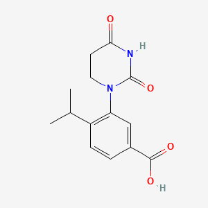 molecular formula C14H16N2O4 B13486062 3-(2,4-Dioxohexahydropyrimidin-1-yl)-4-isopropyl-benzoic acid 