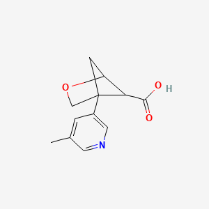 molecular formula C12H13NO3 B13486069 4-(5-Methylpyridin-3-yl)-2-oxabicyclo[2.1.1]hexane-5-carboxylic acid 