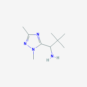 molecular formula C9H18N4 B13486083 1-(1,3-Dimethyl-1h-1,2,4-triazol-5-yl)-2,2-dimethylpropan-1-amine 