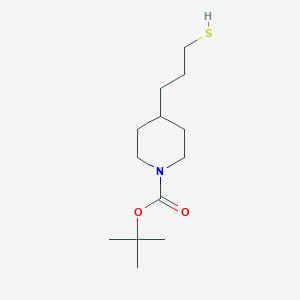 molecular formula C13H25NO2S B13486085 tert-Butyl 4-(3-mercaptopropyl)piperidine-1-carboxylate 