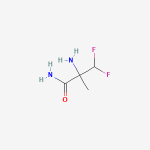molecular formula C4H8F2N2O B13486094 2-Amino-3,3-difluoro-2-methylpropanamide 