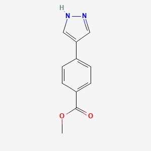 molecular formula C11H10N2O2 B13486099 Methyl 4-(1H-pyrazol-4-yl)benzoate 