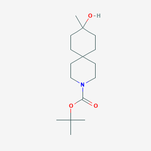 molecular formula C16H29NO3 B13486117 tert-Butyl 9-hydroxy-9-methyl-3-azaspiro[5.5]undecane-3-carboxylate 