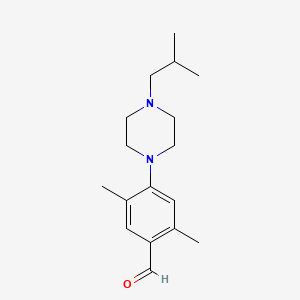 molecular formula C17H26N2O B13486129 2,5-Dimethyl-4-[4-(2-methylpropyl)piperazin-1-yl]benzaldehyde 