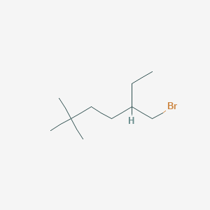 molecular formula C10H21Br B13486177 5-(Bromomethyl)-2,2-dimethylheptane 