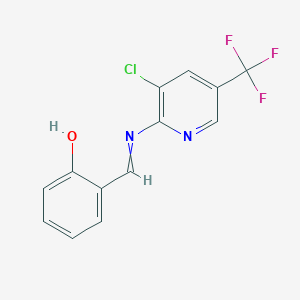 2-({[3-Chloro-5-(trifluoromethyl)-2-pyridinyl]imino}methyl)benzenol