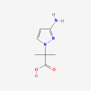 molecular formula C7H11N3O2 B13486191 2-(3-amino-1H-pyrazol-1-yl)-2-methylpropanoic acid 