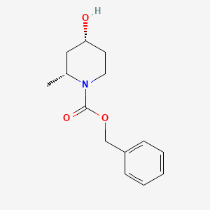 molecular formula C14H19NO3 B13486221 rac-benzyl (2R,4R)-4-hydroxy-2-methylpiperidine-1-carboxylate CAS No. 1290191-77-3