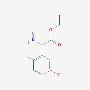 molecular formula C10H11F2NO2 B13486255 Ethyl 2-amino-2-(2,5-difluorophenyl)acetate 