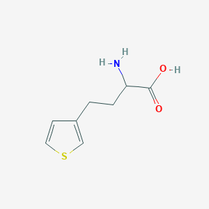 molecular formula C8H11NO2S B13486317 2-Amino-4-(thiophen-3-yl)butanoic acid 