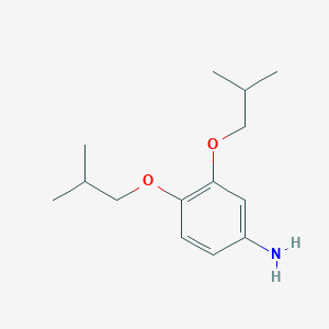 molecular formula C14H23NO2 B1348633 Benzenamine, 3,4-bis(2-methylpropoxy)- CAS No. 39051-98-4