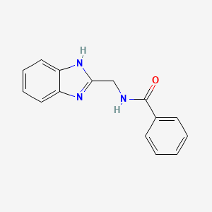 molecular formula C15H13N3O B1348634 N-(1H-Benzoimidazol-2-ylmethyl)-benzamide CAS No. 5805-60-7