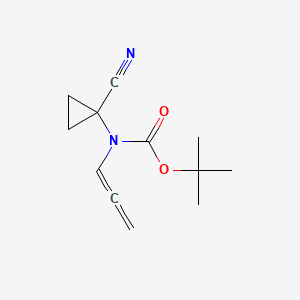 molecular formula C12H16N2O2 B13486343 tert-butyl N-(1-cyanocyclopropyl)-N-(propa-1,2-dien-1-yl)carbamate 