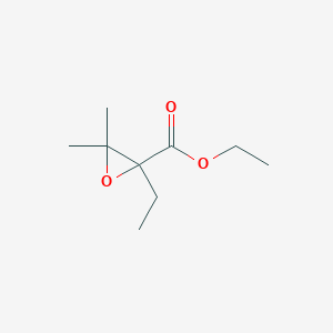 molecular formula C9H16O3 B13486372 Ethyl 2-ethyl-3,3-dimethyloxirane-2-carboxylate CAS No. 5463-81-0
