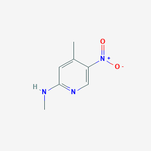 molecular formula C7H9N3O2 B13486393 N,4-Dimethyl-5-nitropyridin-2-amine CAS No. 70564-14-6
