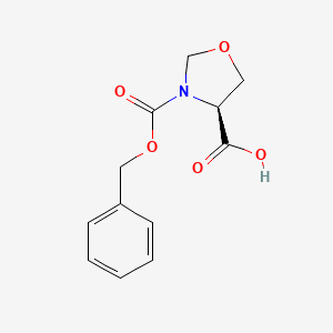 molecular formula C12H13NO5 B1348641 (S)-3-((Benzyloxy)carbonyl)oxazolidine-4-carboxylic acid CAS No. 97534-82-2