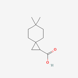 molecular formula C11H18O2 B13486416 6,6-Dimethylspiro[2.5]octane-1-carboxylic acid 