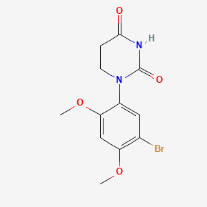 molecular formula C12H13BrN2O4 B13486423 1-(5-Bromo-2,4-dimethoxy-phenyl)hexahydropyrimidine-2,4-dione 