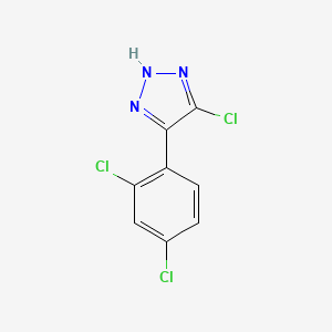 molecular formula C8H4Cl3N3 B13486437 4-chloro-5-(2,4-dichlorophenyl)-2H-1,2,3-triazole 